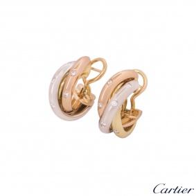 Cartier Tri-Colour Diamond Trinity Earrings B8031700